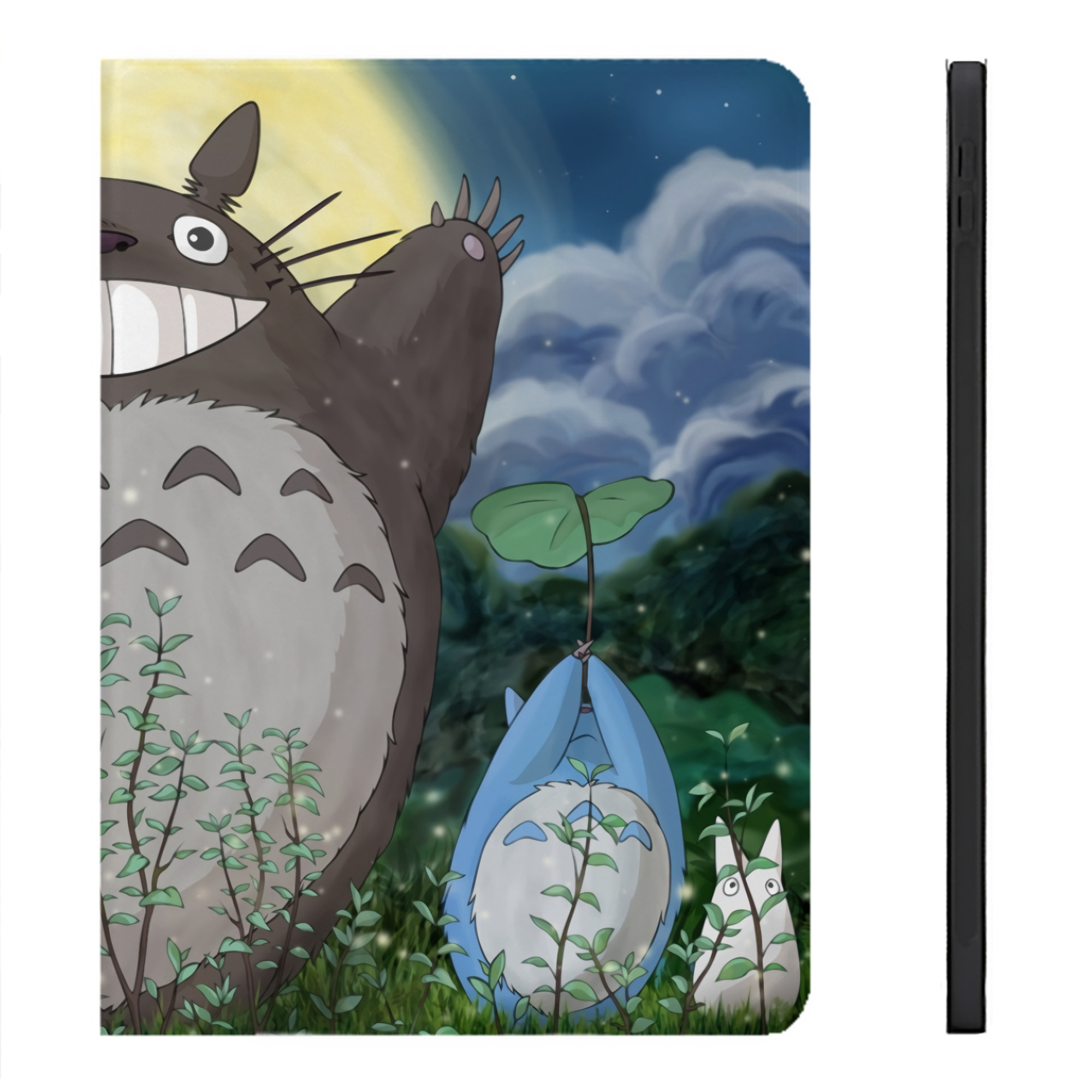 （画像用） となりのトトロ 草壁メイ 草壁サツキ My Neighbor Totoro Satsuki Kusakabe Mei Kusakabe IPadケース ペンホルダー付き ブックスタイルデザイン